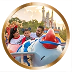 This image captures the joy of a family on our exclusive VIP tour at Disney, Florida. With beaming smiles against the backdrop of the iconic castle, it embodies the premium, personalized experience that our VIP tours offer.