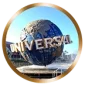 Iconic Universal Studios globe with the entrance sign in Orlando, Florida.